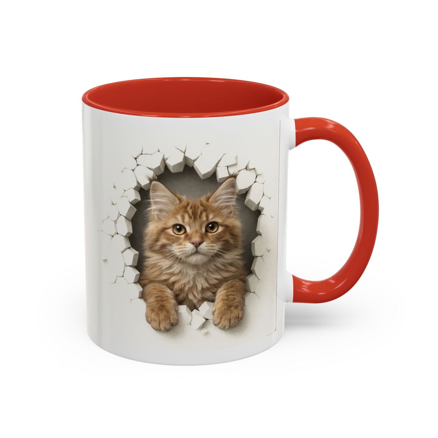 Cat Peek-Through Accent Coffee Mug (11/15oz)