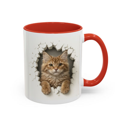 Cat Peek-Through Accent Coffee Mug (11/15oz)