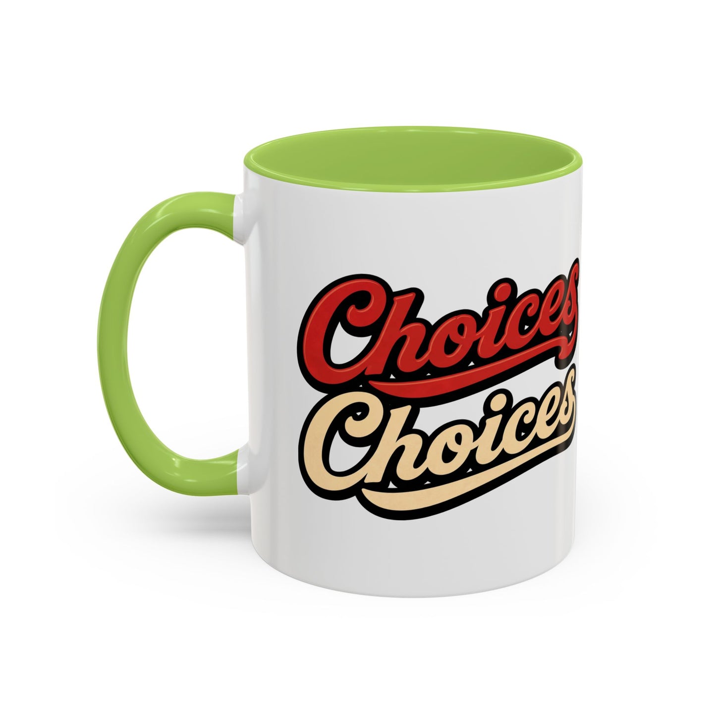 Choices Retro Accent Coffee Mug — Vintage Script 11/15oz