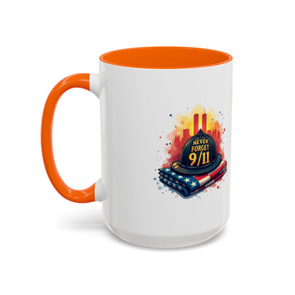 Never Forget 9/11 Memorial Accent Coffee Mug