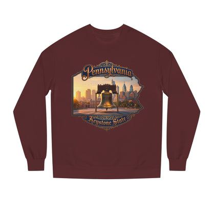 Pennsylvania Keystone State Sweatshirt — Liberty Bell & City Skyline Crewneck