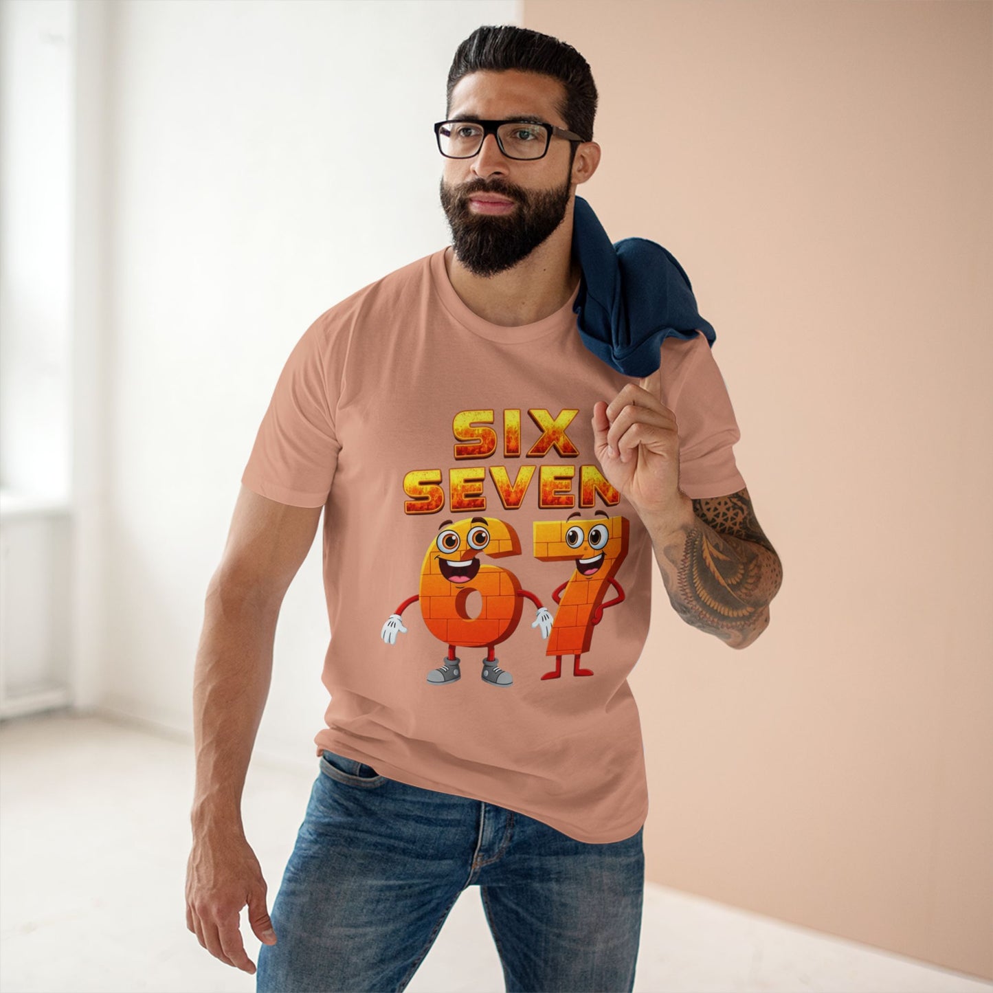 Six Seven 67 Cartoon Tee – Funny Number Graphic T-Shirt