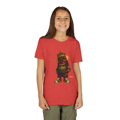 Youth Tee — 'Lil King' Crowned Bear Graphic Shirt