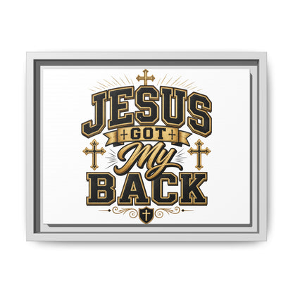 Jesus Got My Back Framed Canvas Wall Art