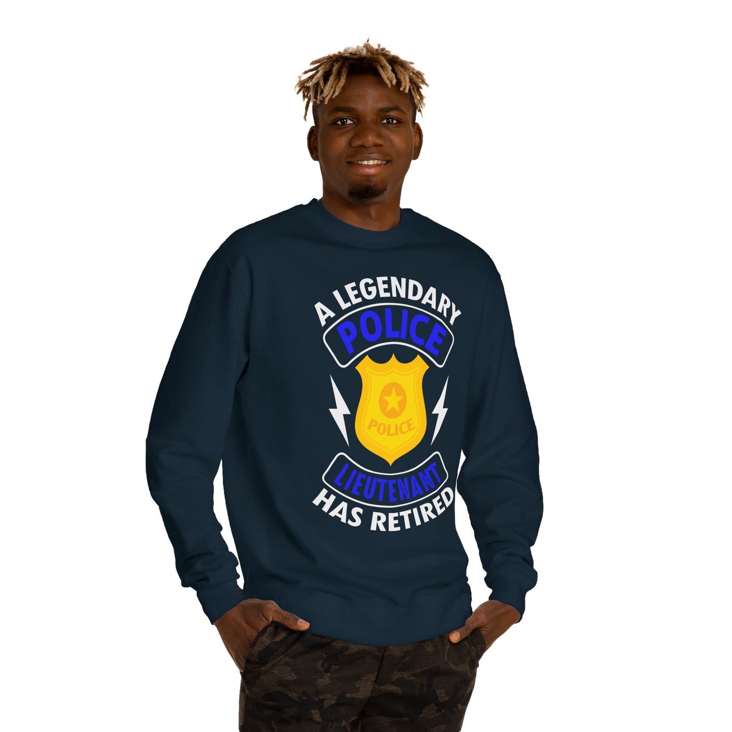 Retired Police Lieutenant Sweatshirt — Legendary Badge Crewneck