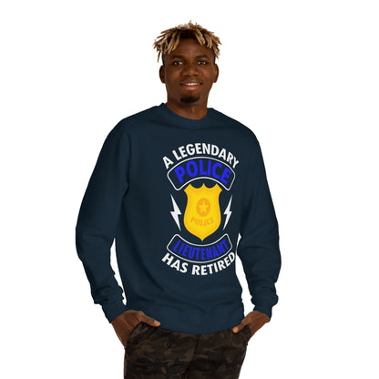 Retired Police Lieutenant Sweatshirt — Legendary Badge Crewneck
