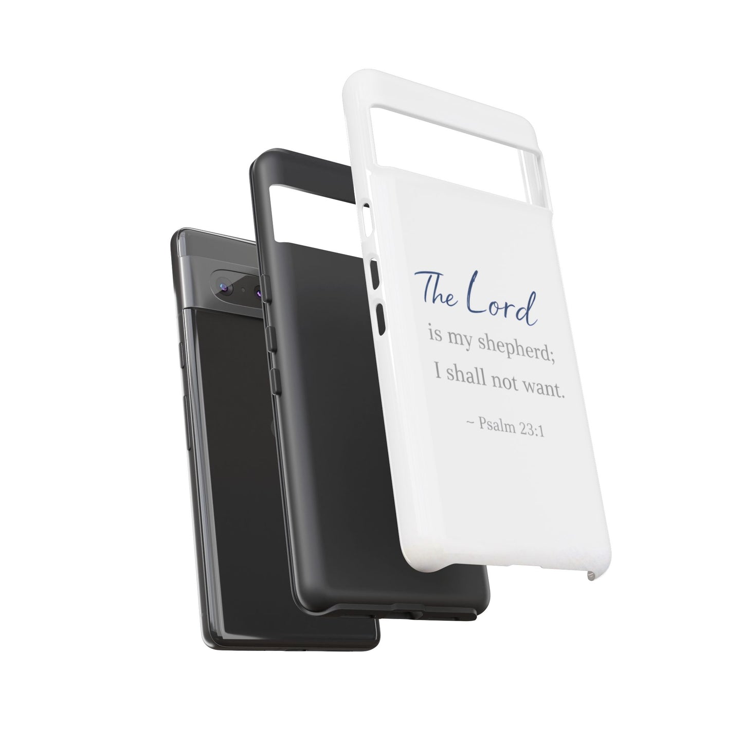 Psalm 23:1 Phone Case — "The Lord is my shepherd; I shall not want" Christian Protective Cover