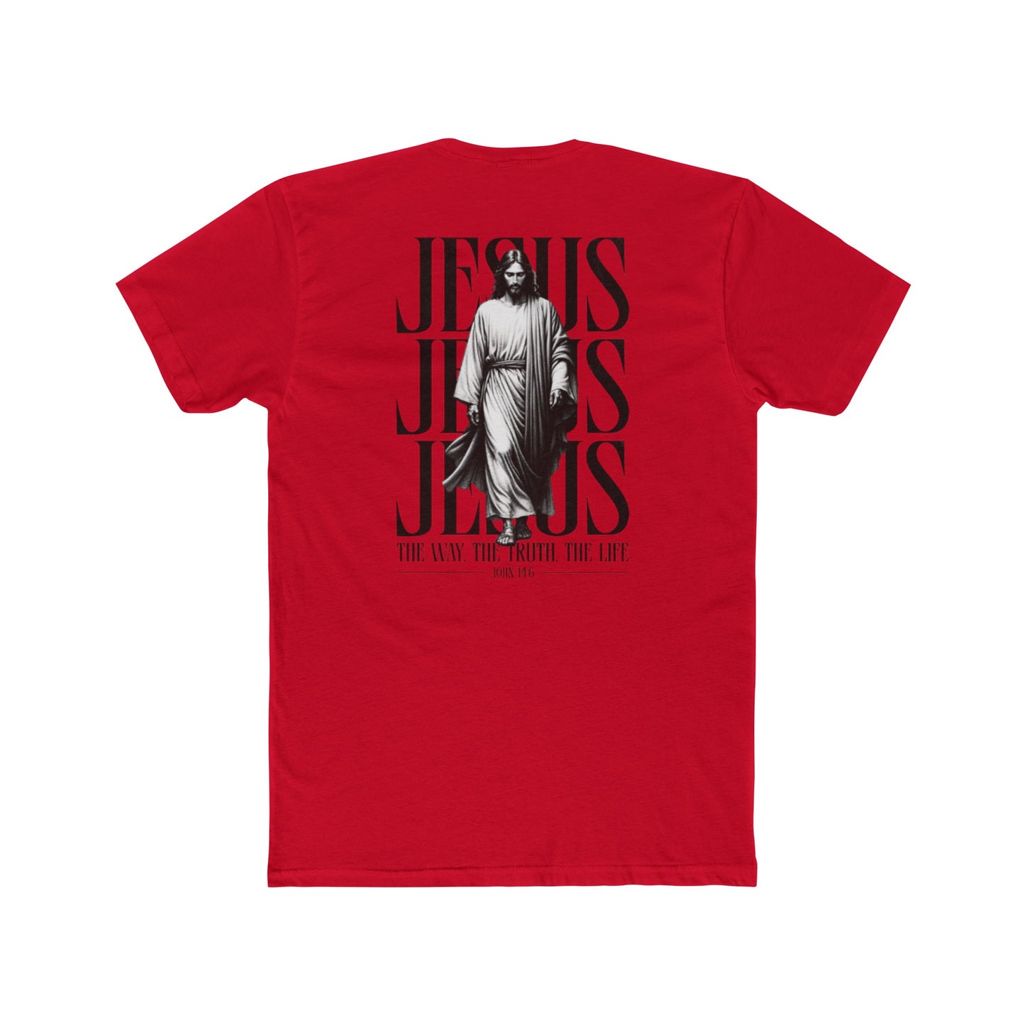 Jesus Typography Graphic Tee — "The Way The Truth The Life" Christian T‑Shirt