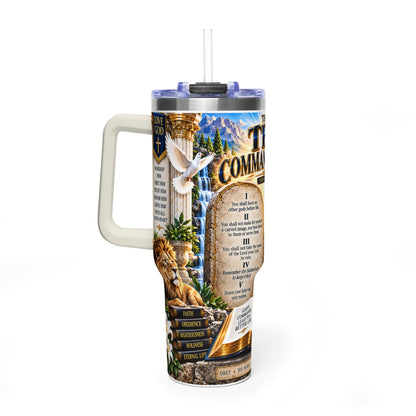 The Ten Commandments 40oz Vacuum Tumbler