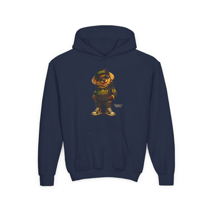 Youth Hoodie — Cool Bear 'Boss' Streetwear Design