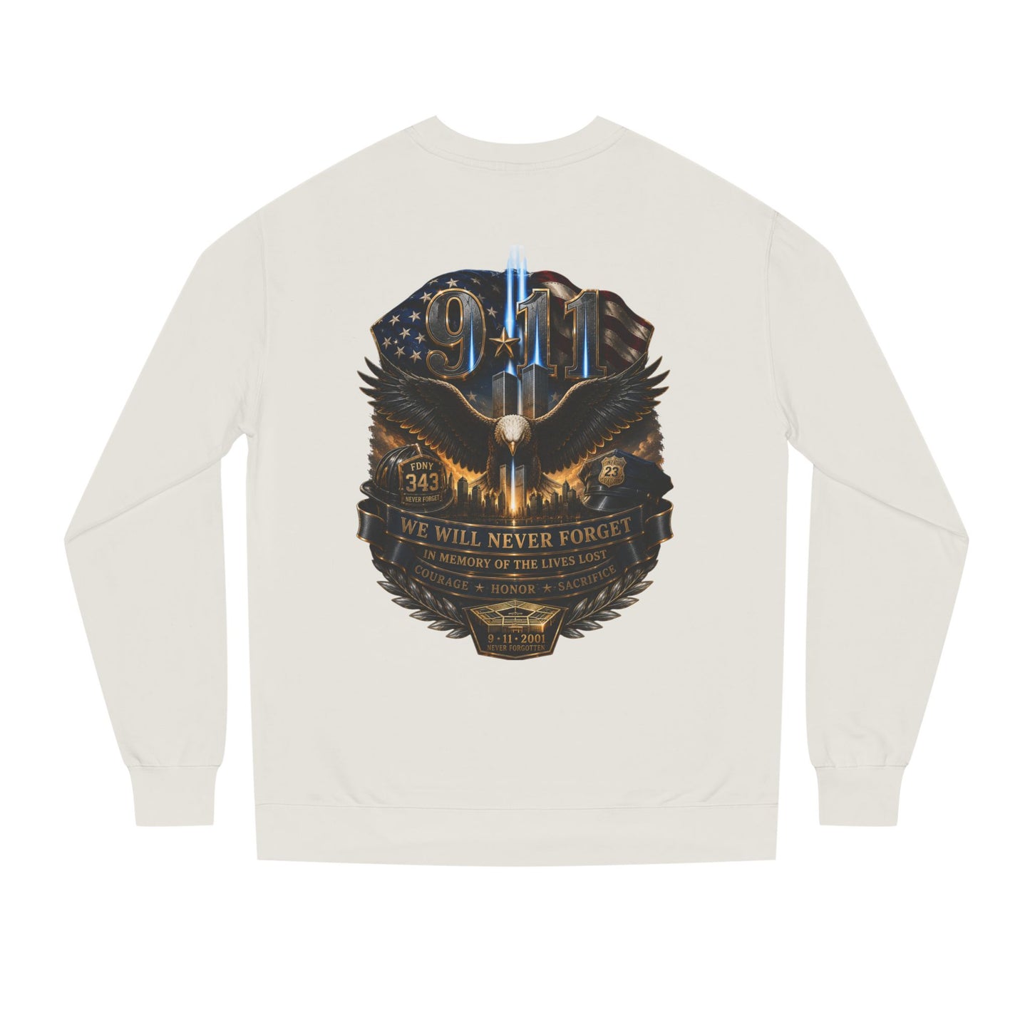 9/11 Memorial Sweatshirt — Never Forget Tribute Crewneck