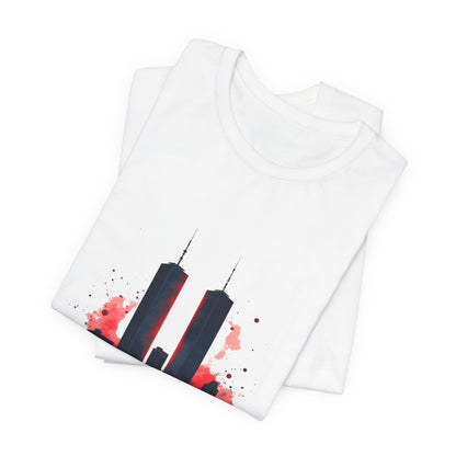 9/11 Never Forget T-Shirt — World Trade Center Memorial Tee
