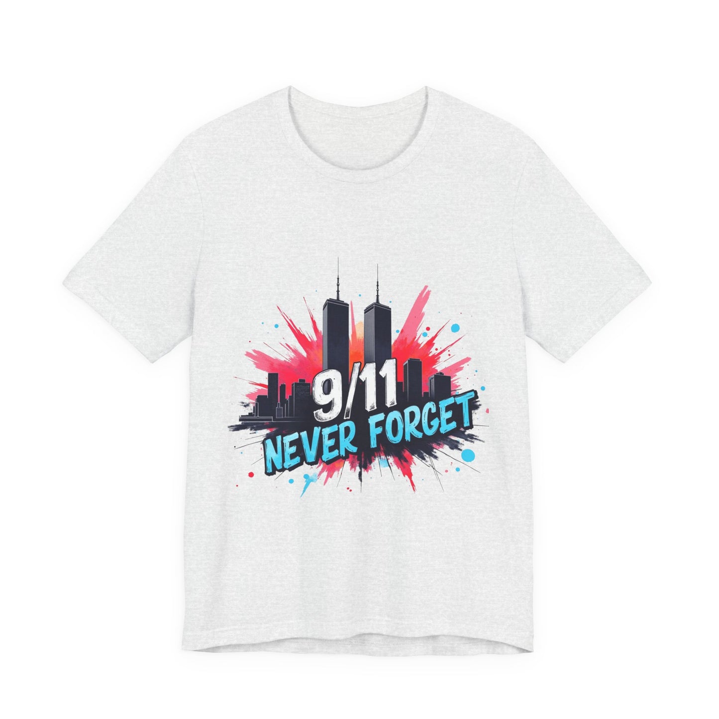 9/11 Never Forget T-Shirt — Patriotic Memorial Tee with Twin Towers Graphic