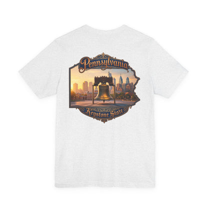 Pennsylvania Keystone State T-Shirt — Liberty Bell & Philadelphia Skyline Tee