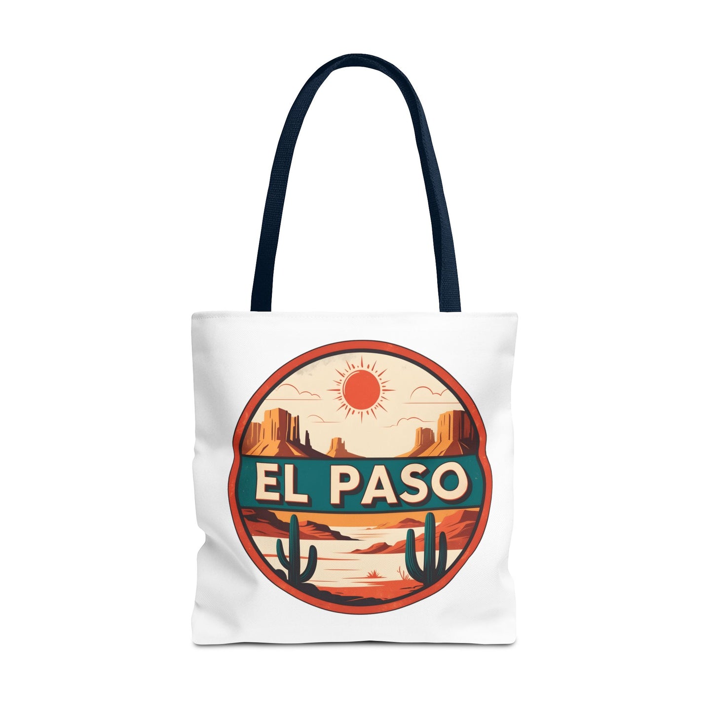 El Paso Desert Sunset Tote Bag — Vintage Southwestern Travel Canvas Tote