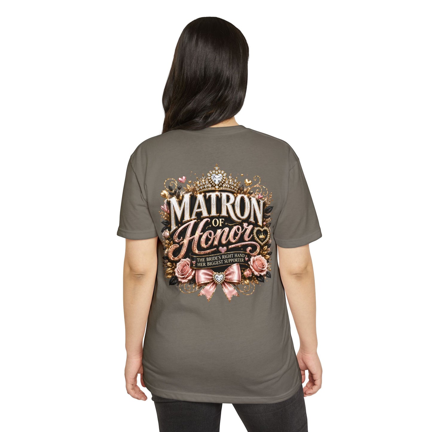 Matron of Honor T-Shirt — Floral Bridal Party Tee