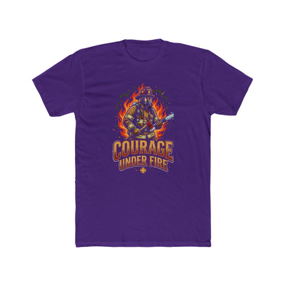 Firefighter T-Shirt — "Courage Under Fire" Graphic Tee