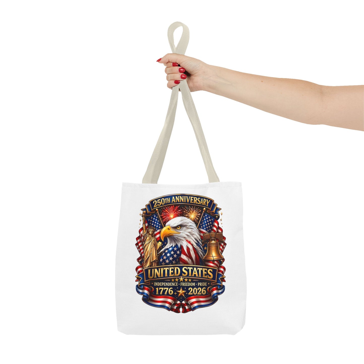 United States 250th Anniversary Tote Bag — Eagle & Flags 1776–2026