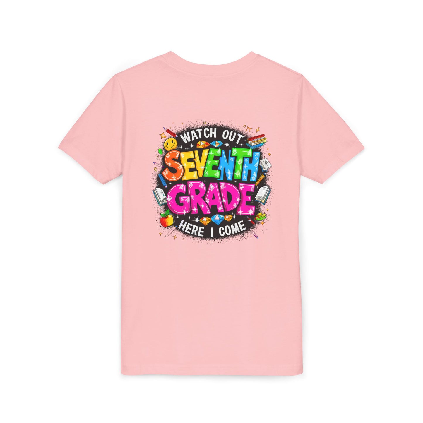 Seventh Grade Kids T‑Shirt — "Watch Out Seventh Grade Here I Come" Back‑to‑School Tee