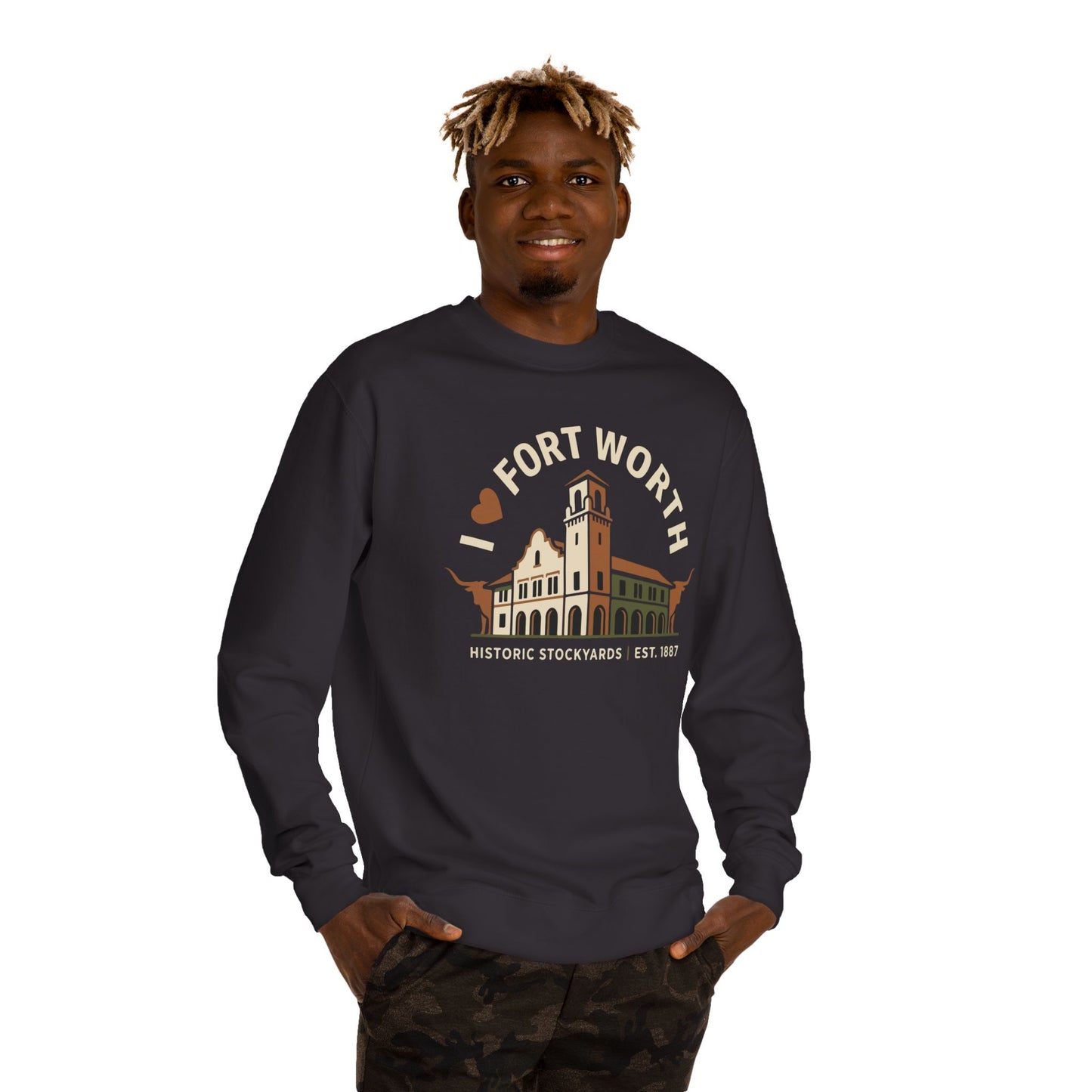 Fort Worth Historic Stockyards Sweatshirt — I  Fort Worth Crewneck