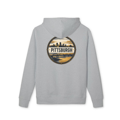 Pittsburgh Skyline Hoodie — Retro River City Logo