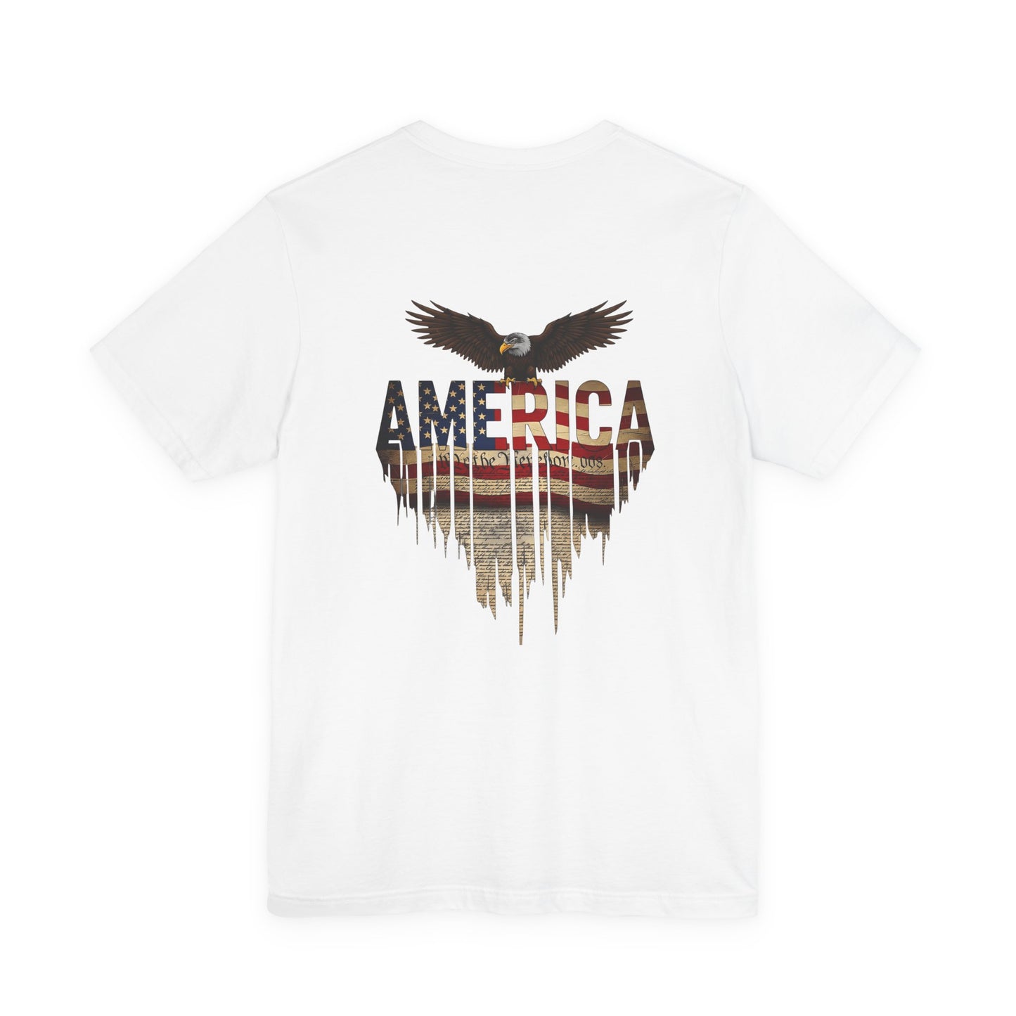 America Eagle Flag Graphic T‑Shirt — Patriotic USA Tee for 4th of July