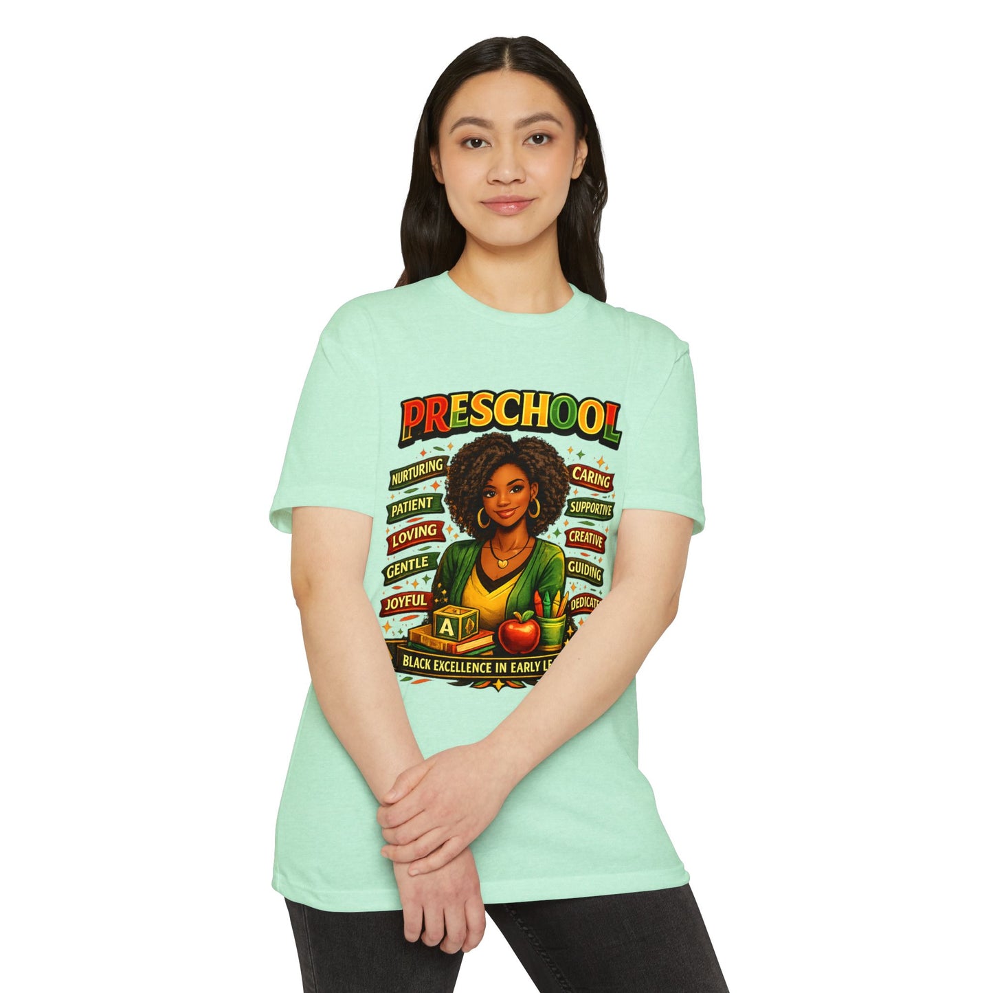 Preschool Teacher T-Shirt – "Black Excellence in Early Learning" Graphic Tee