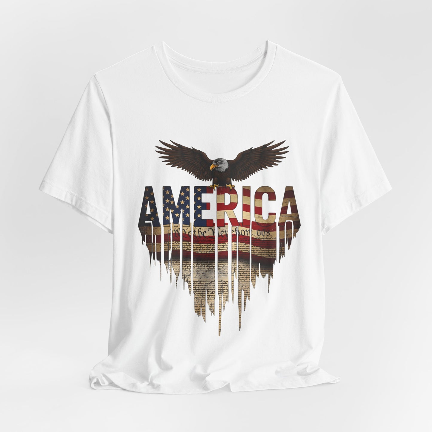 America Eagle Flag Graphic T‑Shirt — Patriotic USA Tee for 4th of July