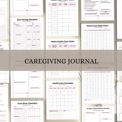 Caregiving Journal Printable | Daily Care Tracker & Health Support Planner