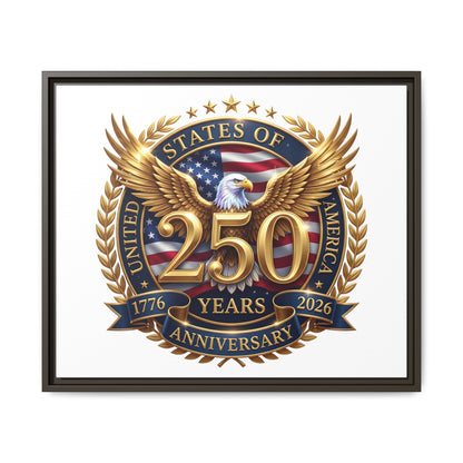 250th United States Anniversary Framed Canvas Print