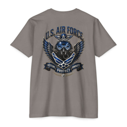 U.S. Air Force Skull Wings T-Shirt — Defend Protect Dominate Military Tee