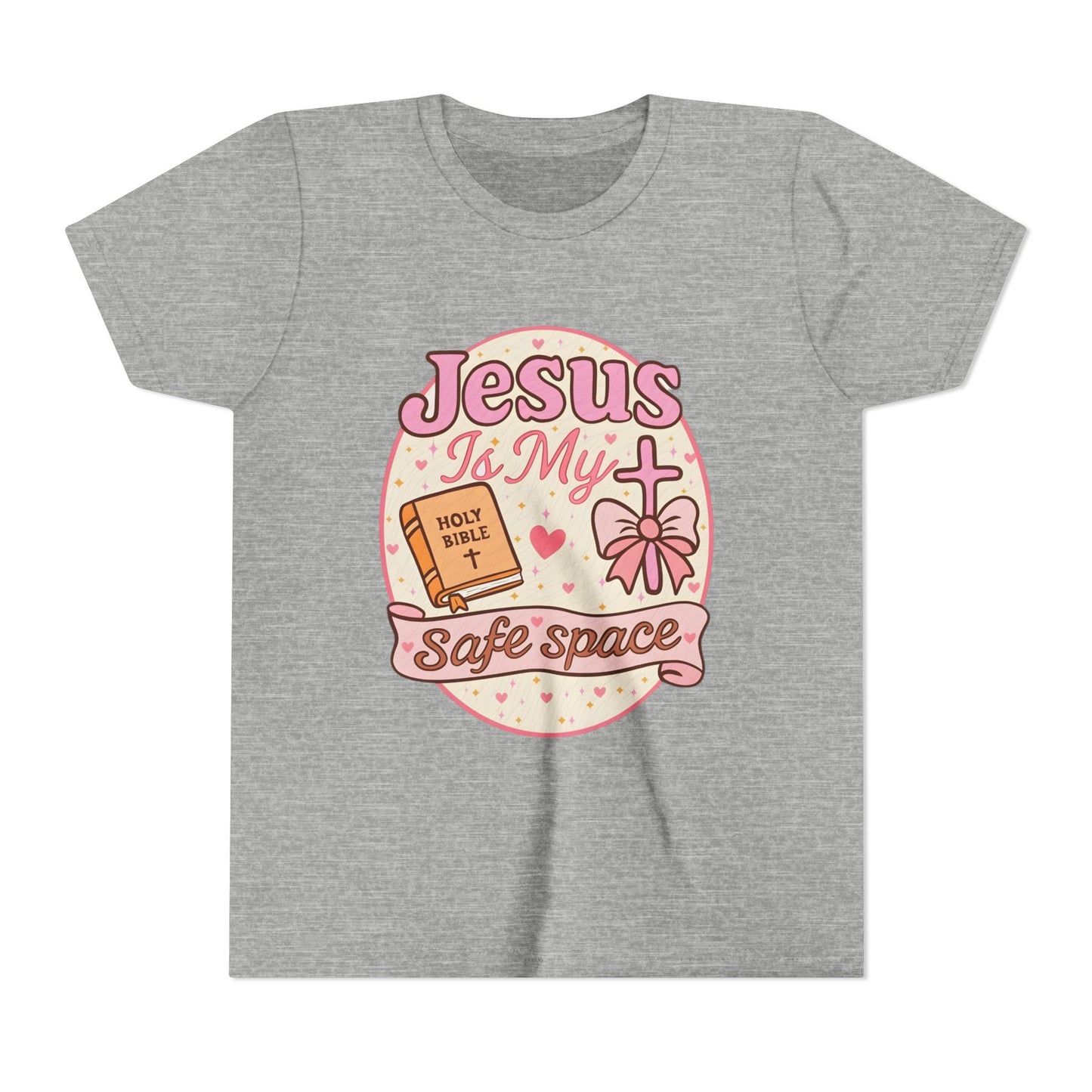 Youth Tee — "Jesus Is My Safe Space" Christian Kids T-Shirt