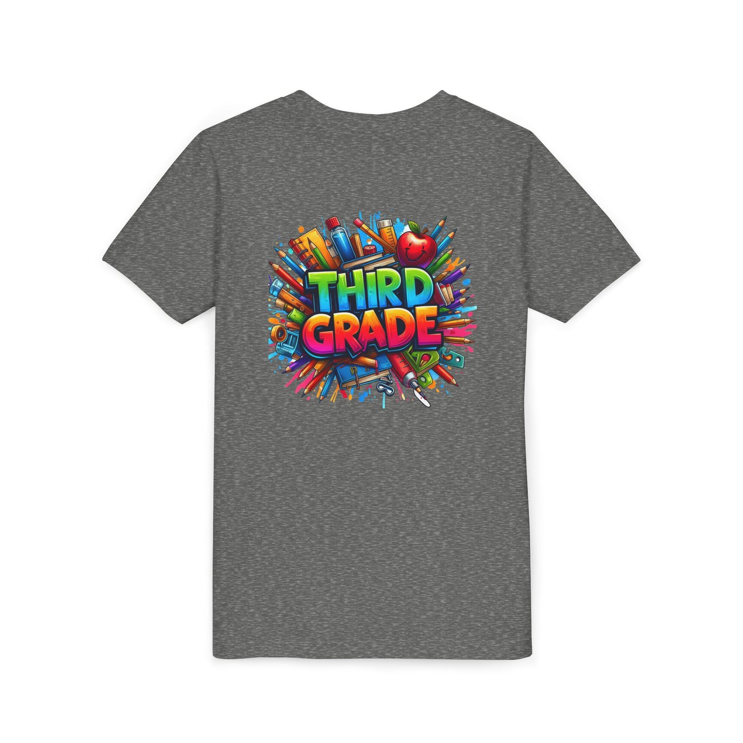 Third Grade Kids' T-Shirt – Colorful School Supplies Back-to-School Tee