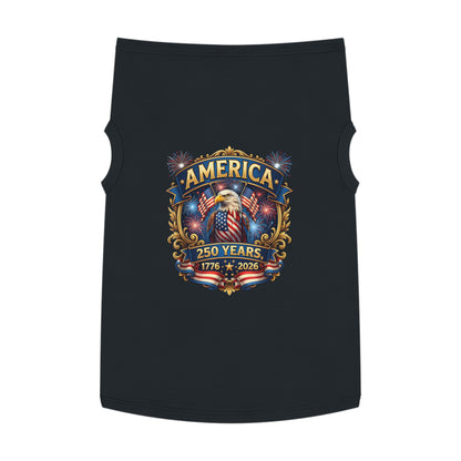 America 250 Pet Tank Top - 1776-2026 Patriotic Eagle & Fireworks