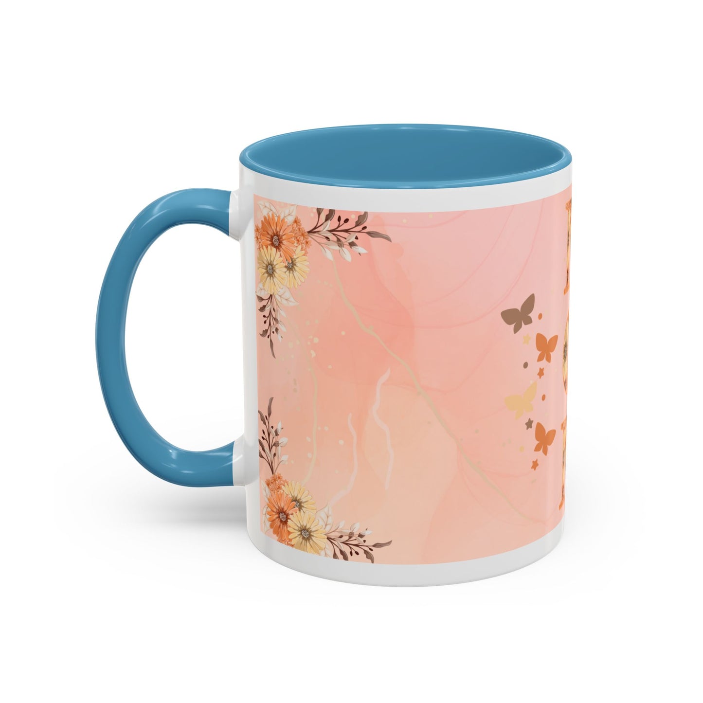 Mom Floral Accent Coffee Mug – Pink Butterfly Mother's Day Gift (11/15oz)