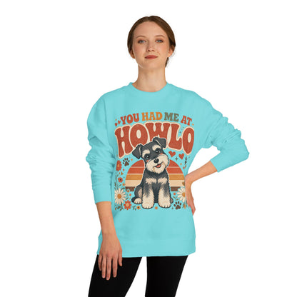 You Had Me At Howl'o Crewneck Sweatshirt — Cute Puppy Retro Dog Lover Pullover