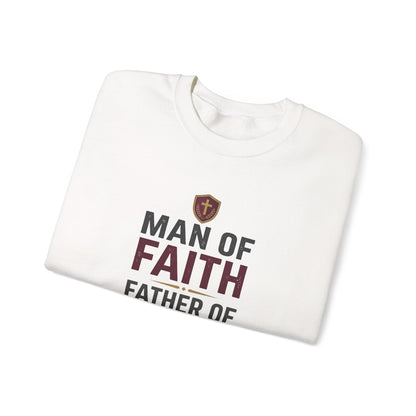 "Man of Faith, Father of Strength" Crewneck Sweatshirt