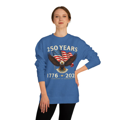 250 Years 1776–2026 Eagle Flag Crewneck Sweatshirt