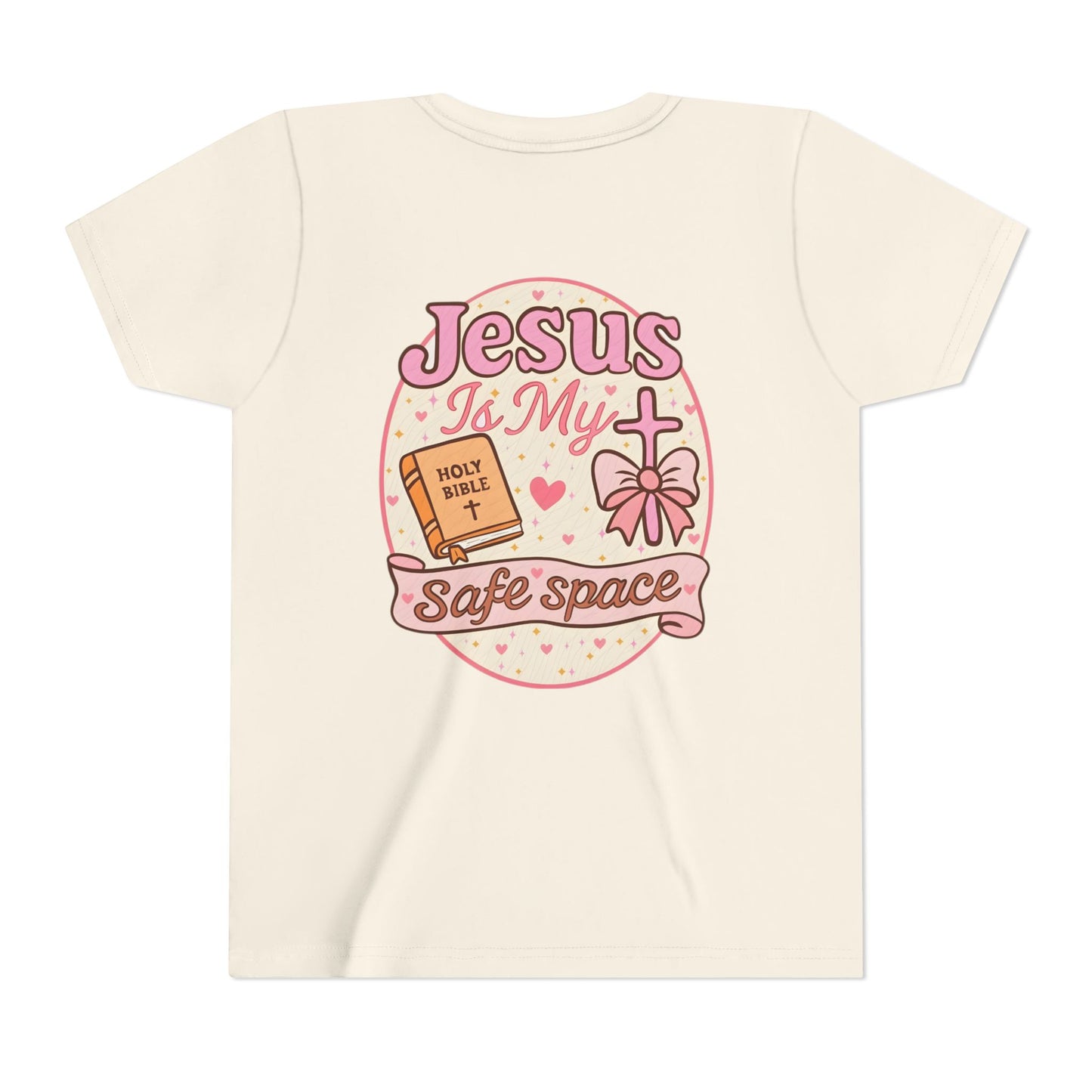 Youth Tee — "Jesus Is My Safe Space" Christian Kids T-Shirt