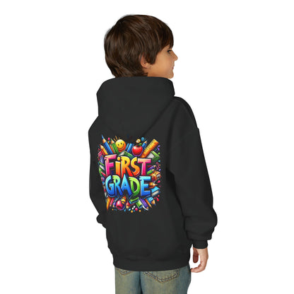 First Grade Kids Hoodie – Colorful Back-to-School Sweatshirt