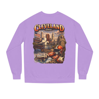 Cleveland Retro Cityscape Sweatshirt — Ohio Pride Football & Rock Design