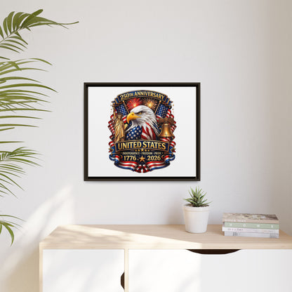 250th Anniversary United States Framed Canvas - Patriotic Eagle 1776–2026