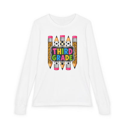 Third Grade Pencil Graphic Long Sleeve Tee