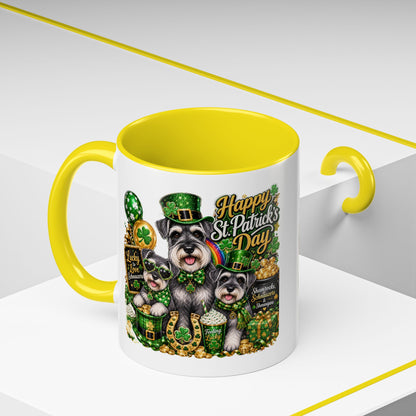 St. Patrick’s Day Dog Coffee Mug — Happy St. Patrick’s Day Accent Mug (11/15oz)