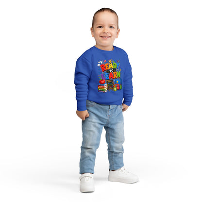 Ready to Learn Toddler Sweatshirt — Back to School Kids Crewneck