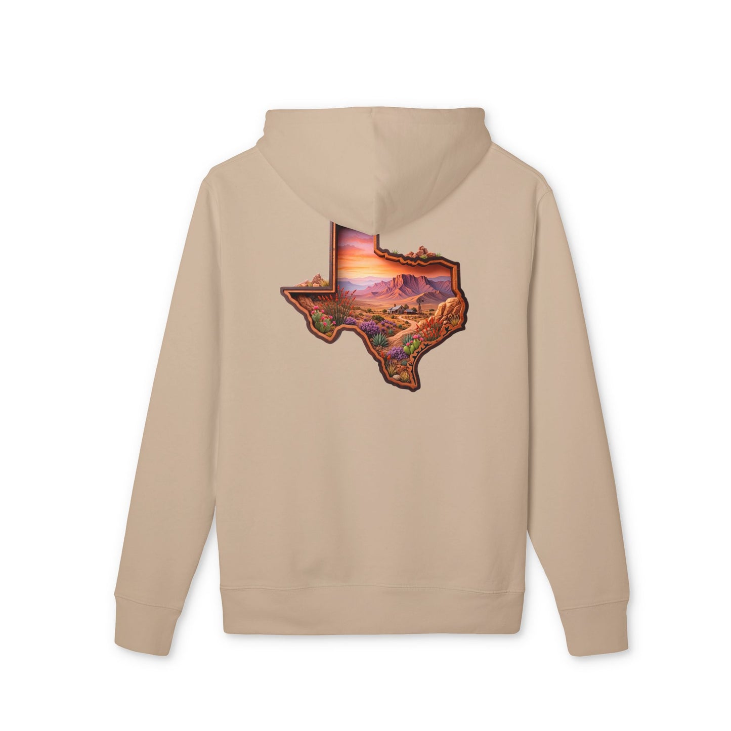 Texas Sunset Hoodie — Scenic State Outline Pullover