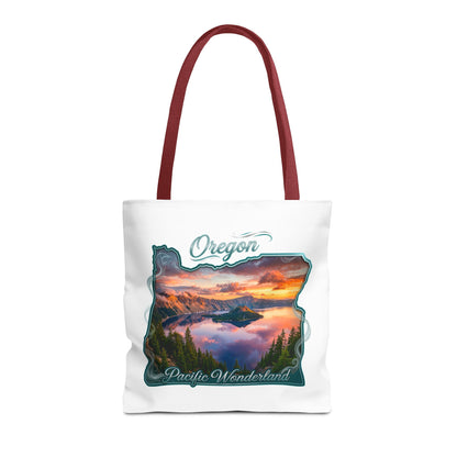 Oregon Scenic Tote Bag — 'Pacific Wonderland' Sunset Landscape Tote