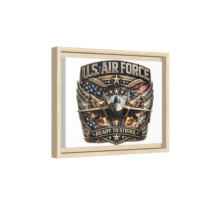 U.S. Air Force Framed Canvas Print – "Ready to Strike" Military Wall Art
