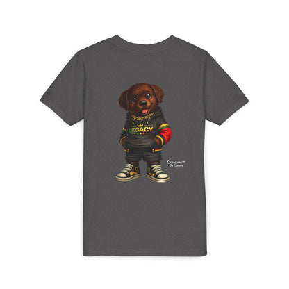 Youth Tee — Cute Rottweiler Puppy in 'Legacy' Hoodie Kids T‑Shirt