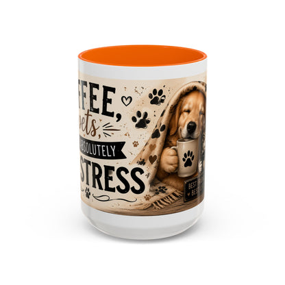 Dog and Cat Coffee Mug – "Best Friends, Best Life" Accent Tea Cup (11/15oz)